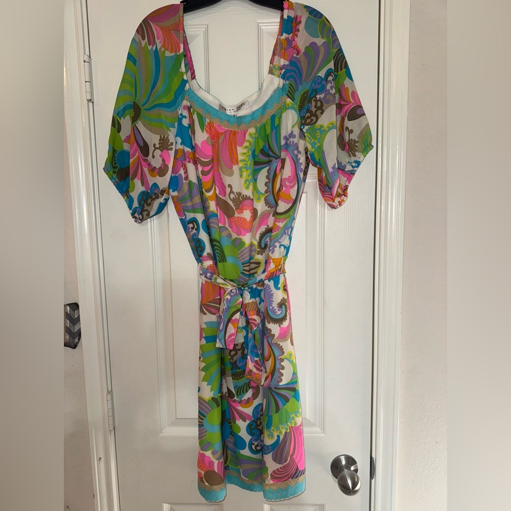 Trina Turk Multicolor Swirl Dress